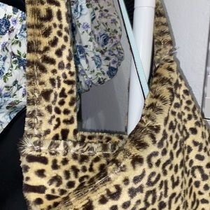 COPY - Handmade Cheetah print fur bag